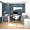 Bestar L Shaped Desk L-Shaped Workstation, 71-1/8" D X 30-3/8" H, 82-3/4" W X Melamine, Slate/Sandstone 93883-59 - alternate 5