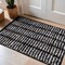World Rug Gallery Bohemian Stripe Lines Shag Area Rug 2 ft x 3 ft Anthracite WR128ANTHRACITE2X3 - alternate 1