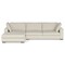Homeroots 122" Cream Fabric Sofa With Brown Legs 641048 - alternate 1