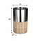 Happimess Asher Modern 4.13-Gallon 2-Tone Natural Wicker/Metal Cylinder Waste Basket, Chrome/Natural HPM1102B - alternate 8
