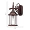Homeroots Petite Brown Domed Hanging Glass Lantern Wall Light 398586 - alternate 5