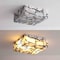 Jonathan Y Giulia 13 in. 2-Light Modern Contemporary Alabaster/Iron Square LED Flush Mount, White and Black Marb JYL1201C - alternate 10
