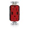 Leviton Lev-Lok HG/TR Dup USB A-A 15A 125V Red M56AA-HGR - alternate 1