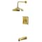 Kingston Brass Single-Handle Pressure Balanced Tub and Shower Faucet, Brushed Brass KB6147NDL - alternate 1