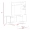 Homeroots 78" Black Wood Enclosed and Open Storage Entertainment Center with Bookcase 535163 - alternate 7