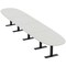 Skutchi Designs 18ft Conference Table With Power Unit | 18 Person Modular Boval Meeting Table | Harmony Series HAR-BOVL-48X216-T.BK-U779-NA - alternate 1