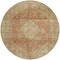 Homeroots 8' Rust And Beige Round Medallion Washable Indoor Outdoor Area Rug 616474 - alternate 8