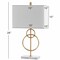 Jonathan Y Haines 26" Modern Circle Marble/Metal LED Table Lamp, Gold JYL1096A - alternate 8