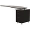 Mayline Right Curved Desk Return Medina Desk Return/Pedestal, Right, Mocha, 24" D X 29-1/2" H, 63" W X MNRTPRLDC - alternate 1