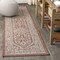 Jonathan Y Sinjuri Medallion Textured Weave Red/Taupe 2 ft. x 8 ft. Indoor/Outdoor Runner Rug SMB101A-28 - alternate 1
