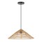 Jonathan Y Connie 20.25" 1-Light Farmhouse Coastal Rattan 180" Cord Plug-In or Hardwired LED Pendant, Brown JYL1407A - alternate 18