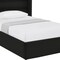 Homeroots Black Velvet Upholstered Full Bed Frame 544927 - alternate 9