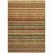 Homeroots 9' X 12' Coral Gold And Green Striped Washable Indoor Outdoor Area Rug 577773 - alternate 8