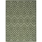 Homeroots 5' X 7' Dark Green And Light Green Geometric Indoor Outdoor Area Rug 556275 - alternate 9