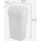 Sterilite 13 Gal. White Swing Top Wastebasket 10898004 - alternate 5