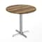 Flash Furniture Commercial All-Weather 31.25" Natural HPL Tabletop with Silver X Base ST-RD31-NAT-T2222S-GG - alternate 1