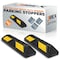 Jrex Safety 22 in Rubber Parking Block Curb Stop, Yellow Reflective Strip, 2PK PBSY-JR-2-2PK - alternate 1