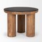 Homeroots 18" Brown And Black Reclaimed Wood Distressed Round End Table 604469 - alternate 8