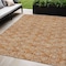 Homeroots 3' X 5' Terra Cotta Copper And Beige Geometric Washable Indoor Outdoor Area Rug 583396 - alternate 9