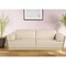 Homeroots 89" Beige And Gold Leather Sofa 551592 - alternate 13