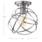 Jonathan Y Alba 8.5" Metal Orb LED Flush Mount, Nickel JYL9515B - alternate 8