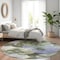 Homeroots 8' Olive Green And Fern Green Round Floral Washable Indoor Outdoor Area Rug 611080 - alternate 8