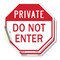 Signmission Private Do Not Enter, 6 inch X 6 inch, Vinyl Decal, 2PK OC-D-2PACK-6-137 - alternate 1