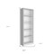 Homeroots Set of Three White Wood Five Tier Modular Bookcase with Four Doors, 3PK 546620 - alternate 4