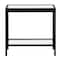 Homeroots 24" Black And Clear Glass And Steel End Table With Shelf 544176 - alternate 7