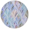 Homeroots 8' Blue Brown And Purple Round Geometric Washable Indoor Outdoor Area Rug 589208 - alternate 7
