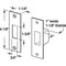 Prime-Line Box Armored Security Strike, 4-7/8 inch Height x 1-1/4 inch Width, with Fasteners, Bronze U 95397 - alternate 3