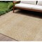 Homeroots 8' X 10' Gold And Ivory Chevron Washable Indoor Outdoor Area Rug 612259 - alternate 1