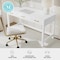 Martha Stewart Hutton Shaker Style Home Office 3 Drawer Desk in White w/Polished Brass Hardware ZG-ZP-20-WH-GLD-MS - alternate 9