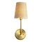 Jonathan Y Lila 6" 1-Light Traditional Coastal Scalloped Fabric Shade/Metal LED Vanity Light, Brass Gold/Brown JYL1607A - alternate 10