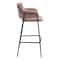 Homeroots Set of Two 30" Brown and Black Faux Shearling and Steel Bar Height Bar Chairs, 2PK 565002 - alternate 6