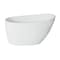 Kingston Brass 48" Acrylic Oval Single Slipper Freestanding Tub with Drain, Glossy White VTRS482627 - alternate 1