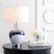 Jonathan Y Mia 27" Glass/Metal LED Table Lamp, Blue/White JYL1065A - alternate 8