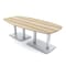 Skutchi Designs Arc Boat Conference Table, 45 in W, 96 in L, Brown HAR-ABOT-48x96-DOU-K525 - alternate 1