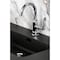Kingston Brass One-Handle Single-Hole Bathroom Faucet with Deck Plate and Push Pop-Up Drain, Polished Chrome KSD2211KL - alternate 6