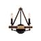 Vidalite Savannah 2 Light Wall Sconce, Natural Brown Ashwood & Matte Black, Rustic Farmhouse Style Wall Light CE1013048 - alternate 1