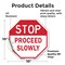 Signmission Stop Proceed Slowly, 10 Inch X 10 Inch, Vinyl Decal OC-D-10-272 - alternate 3