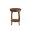 Homeroots 24" Brown Solid Wood Round End Table With Shelf 286303 - alternate 1