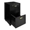 Lavish Home 2 Drawer Wood File Cabinet Filing Cabinet with Lock Rolling File Cabinet for Under Desk Storage 80-FC-4-BLK - alternate 14