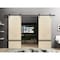 Sartodoors Sliding Double Barn Doors with Hardware, Planum 0012 Natural Veneer and Aluminum Strips, 13FT Rail PLANUM0012DB-SHP-48 - alternate 1