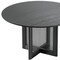 Homeroots 52" Black Solid Wood and Rattan Cross Leg Base Round Top Dining Table 712197 - alternate 4