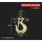 Mytee Products G70 3/8in Clevis Slip Hook w/Latch-6,600 LBS WLL Heavy Duty G70 Safety Chain Hook, Trailer Transport GH38-L - alternate 4