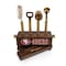 Picnic Time Family Of Brands NFL San Francisco 49ers Sidecar 5-Piece Bar Tool Set, (Acacia Wood) 672-05-508-277-2 - alternate 3