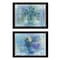 Homeroots Set Of Two Susies Blue Bouquet 3 Black Framed Print Wall Art, 2PK 407275 - alternate 1