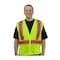 Pip ANSI Type R Class 2 Two-Tone Mesh Vest with "D" Ring Access 302-0600D-LY/2X - alternate 8
