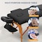 Serenelife Portable Massage Table 24 inch, Height Adjustable 3 Sections Massage Bed & Folding Lash Station for SLMASGE2 - alternate 5